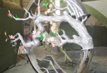 梅花樹雕塑選定，美陳雕塑，不銹鋼梅花樹雕塑工廠