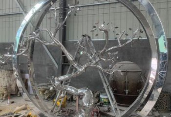 梅花樹雕塑預(yù)定，鍛造工藝，不銹鋼梅花樹雕塑指用