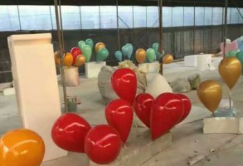 氣球樹雕塑加工，花園小品，制造玻璃鋼氣球樹雕塑廠家