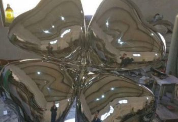 四葉草雕塑制造，廣場雕塑，不銹鋼四葉草雕塑訂做
