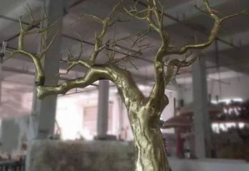 松樹雕塑定制，街頭雕塑，不銹鋼松樹雕塑制作