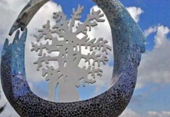 公園雪花雕塑