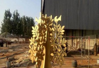 發(fā)財樹雕塑精選，透雕系列，不銹鋼發(fā)財樹雕塑提供