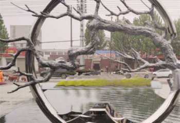 圓環(huán)樹雕塑供求，室外雕塑，不銹鋼圓環(huán)樹雕塑選定