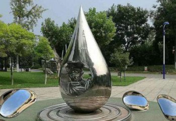 水滴雕塑供應(yīng)，校園雕塑，不銹鋼水滴雕塑廠家供求
