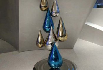淚滴雕塑展品，小區(qū)雕塑，不銹鋼淚滴雕塑精選