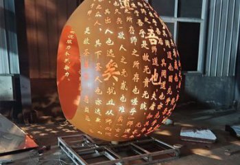 水滴雕塑訂做，城市雕塑，鏤空水滴雕塑精品