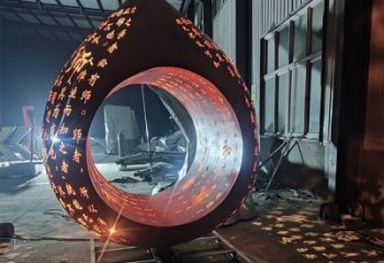 水滴雕塑定做，城區(qū)小品，鏤空水滴雕塑定價(jià)