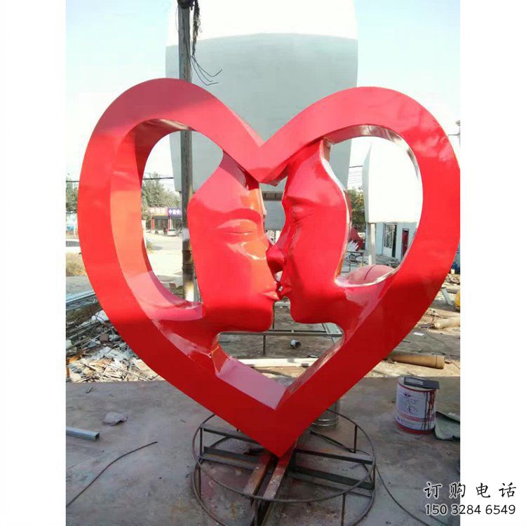 愛心雕塑供需，透雕系列，不銹鋼愛心雕塑制造商