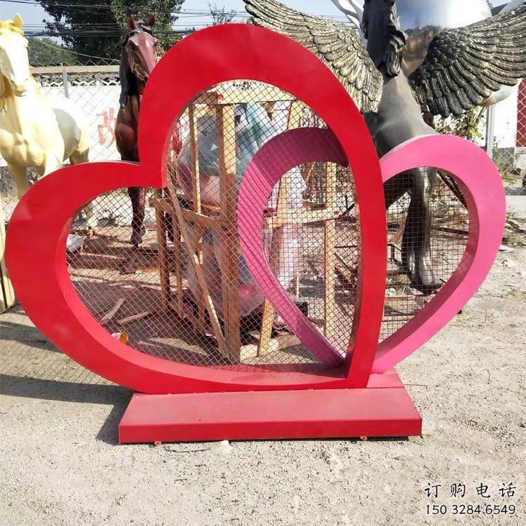 雙心雕塑通用，陸地?cái)[件，各類不銹鋼雙心雕塑點(diǎn)擊