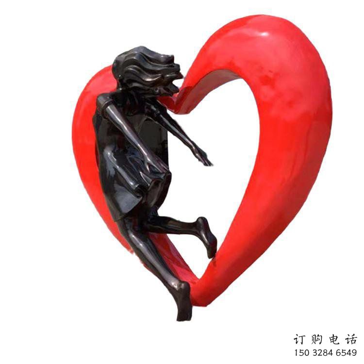 大門口心形人物雕塑 大門口心形人物雕塑