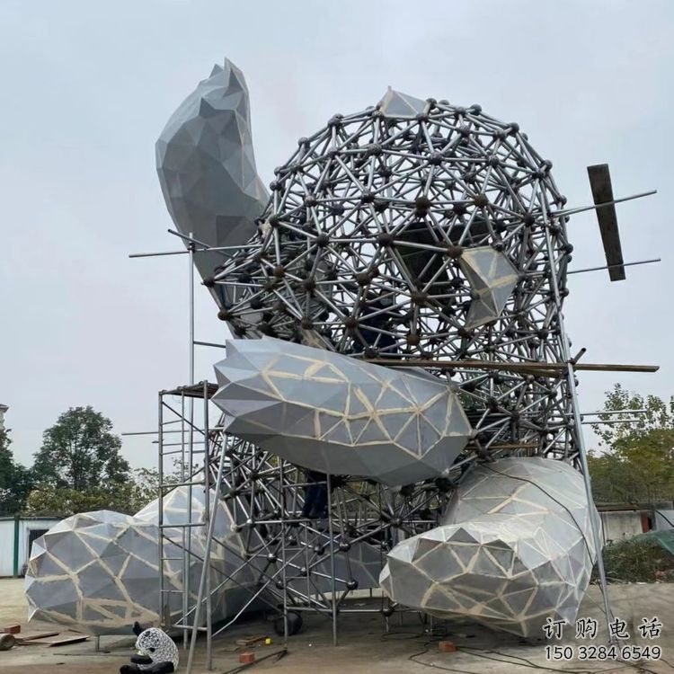 藝術(shù)熊貓雕塑觀賞型，街景小品，切面熊貓雕塑常用