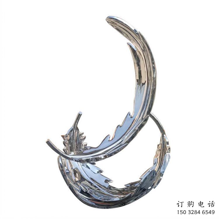 羽毛雕塑批發(fā)，拋光工藝，園林鏡面羽毛雕塑承接