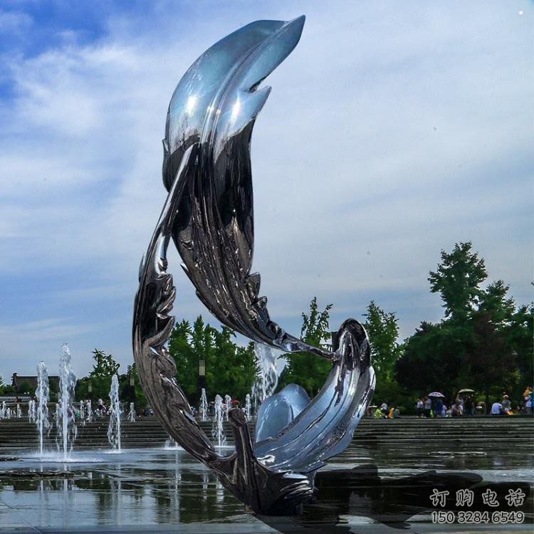 羽毛雕塑制作，園林裝飾，建筑鏡面羽毛雕塑批發(fā)