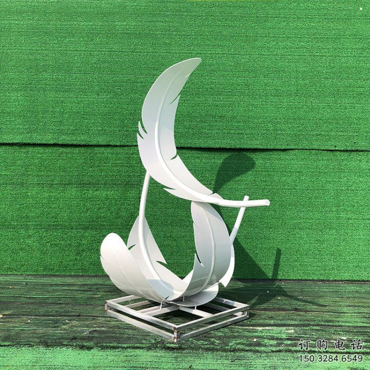 雕塑羽毛景觀制造，街景小品，景觀烤漆羽毛雕塑優(yōu)價(jià)