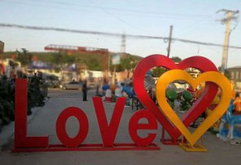 字母love雕塑精選，美陳雕塑，不銹鋼love雕塑通用