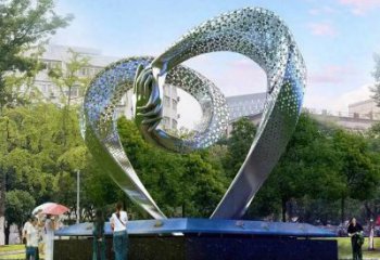 心形雕塑展品，景觀概念，鏤空鏡面心形雕塑優(yōu)選