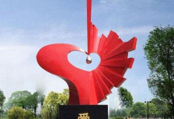 愛心雕塑制造商，城市雕塑，不銹鋼愛心雕塑觀賞型