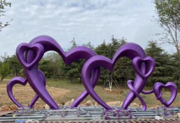 愛心雕塑制造商，鋼管組合，公共烤漆愛心雕塑優(yōu)選