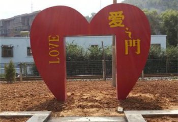 桃心雕塑常用，公園小品，不銹鋼桃心雕塑生產(chǎn)商