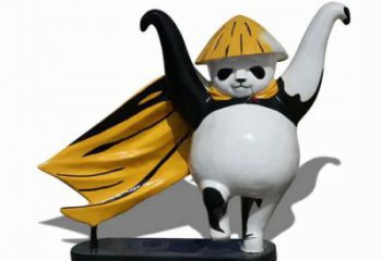地產(chǎn)熊貓雕塑定做，城區(qū)小品，景觀彩繪熊貓雕塑定價(jià)