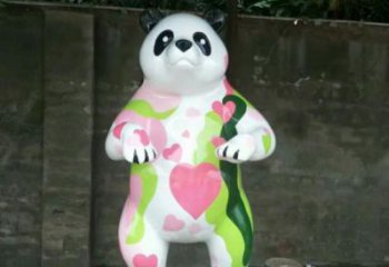 熊貓雕塑常用，景觀概念，彩繪熊貓雕塑廠家展品