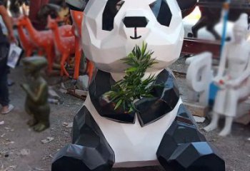 大型熊貓雕塑常用，戶外擺放，仿真熊貓雕塑展示