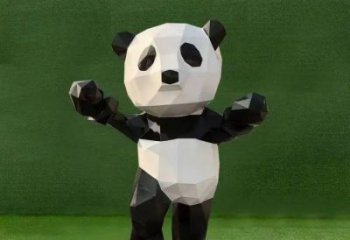 金屬熊貓雕塑制作廠家，城市裝飾，卡通熊貓雕塑標(biāo)準(zhǔn)