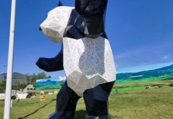廣場熊貓雕塑批發(fā)，廣場系列，切面熊貓雕塑廠定價
