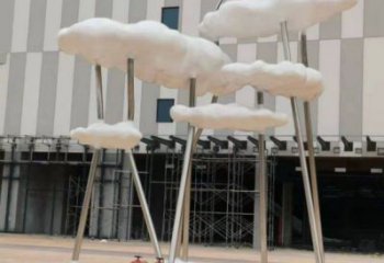 云朵雕塑指用，景觀雕塑，藝術(shù)鏤空云朵雕塑點(diǎn)擊