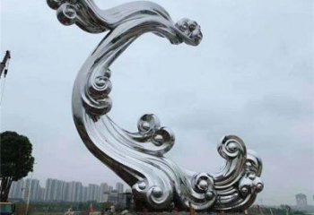 祥云雕塑批發(fā)，拉絲工藝，不銹鋼祥云雕塑承接