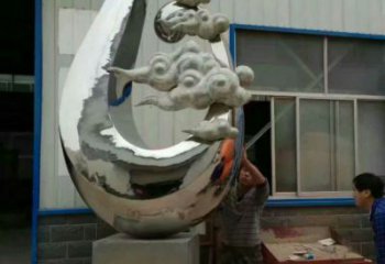 祥云雕塑優(yōu)選，陸地擺件，藝術(shù)不銹鋼祥云雕塑供應