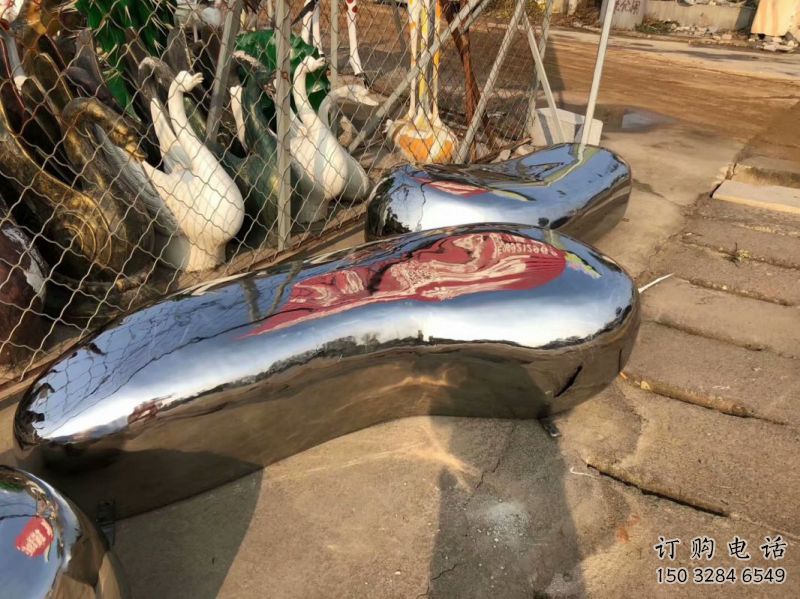 房地產(chǎn)坐凳雕塑，仿古景觀雕塑，鏡面制造