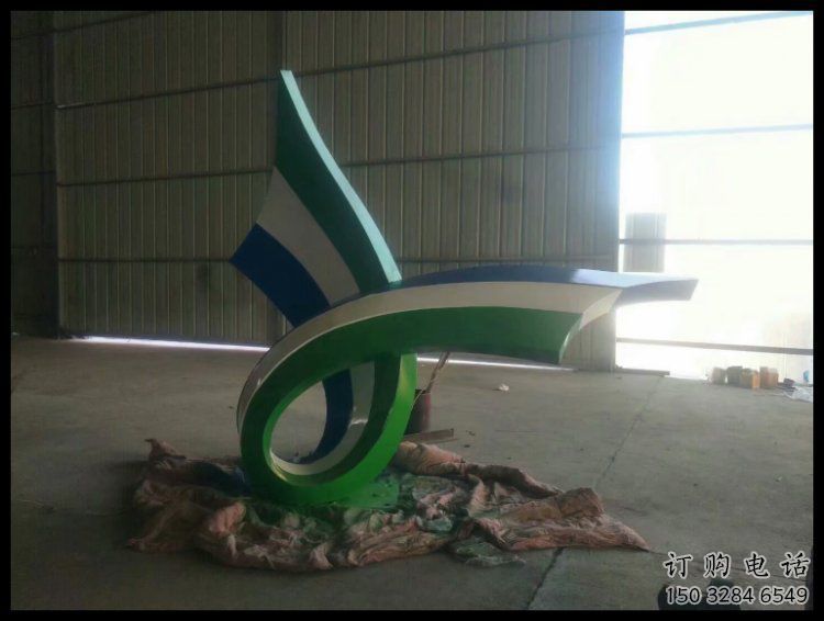 絲帶雕塑承接，鍛造工藝，不銹鋼絲帶雕塑訂做
