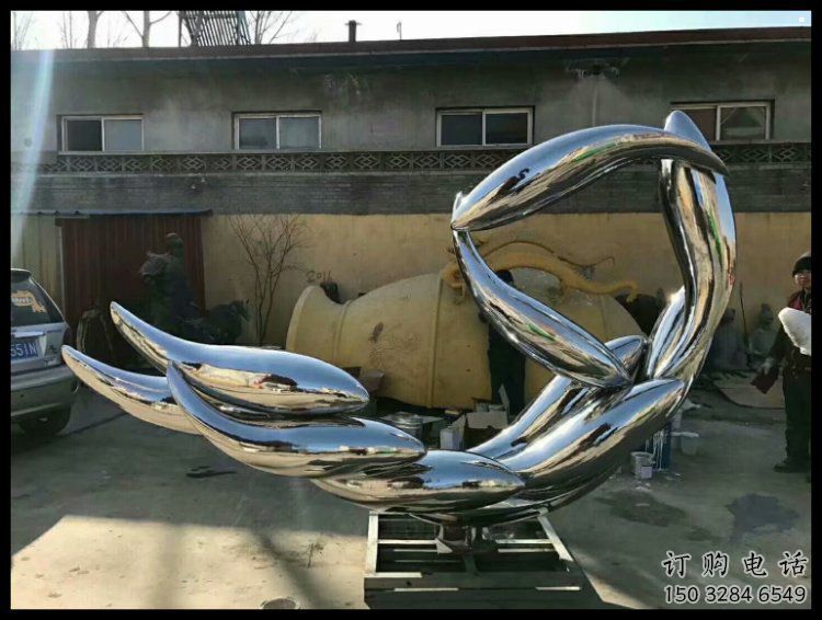 絲帶雕塑優(yōu)選，陸地?cái)[件，藝術(shù)不銹鋼絲帶雕塑供應(yīng)