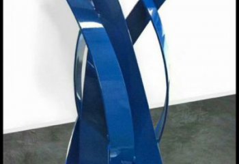 烤漆絲帶雕塑供應(yīng)，花園小品，不銹鋼絲帶雕塑展品