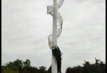 鏤空絲帶雕塑承接，城市裝飾，大型不銹鋼絲帶雕塑公司