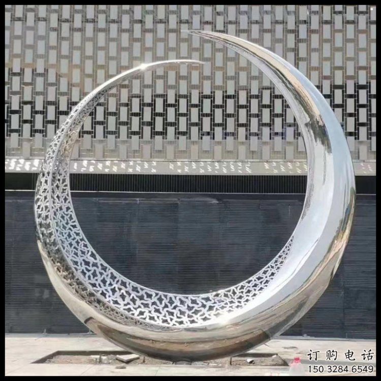 月亮雕塑，仿古景觀雕塑，仿古擺件