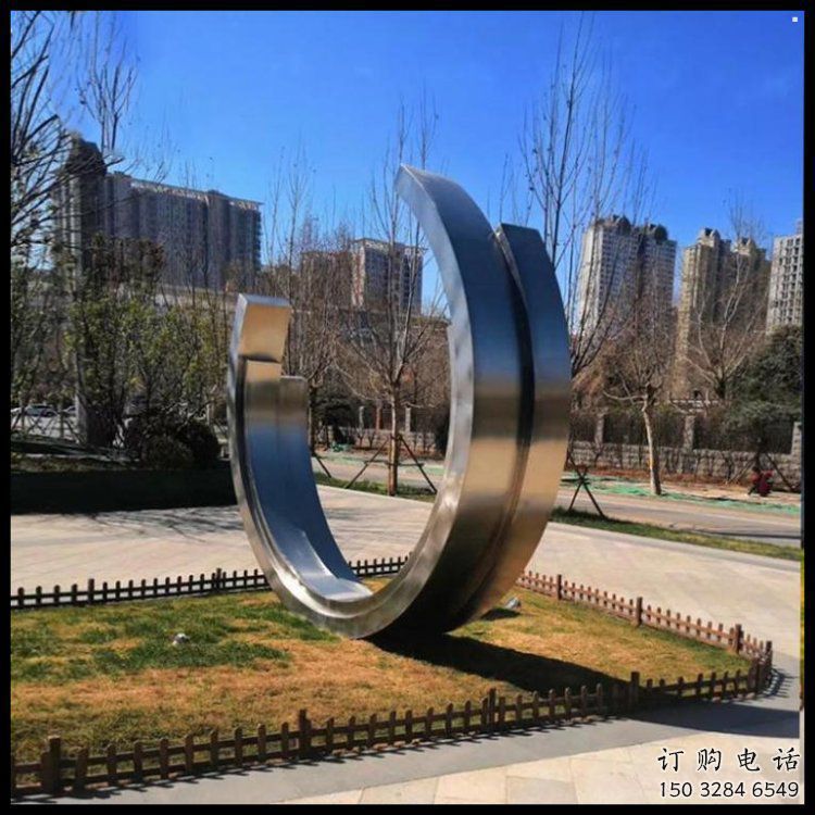 月亮船雕塑通用，街道標(biāo)識，不銹鋼月亮船雕塑承接
