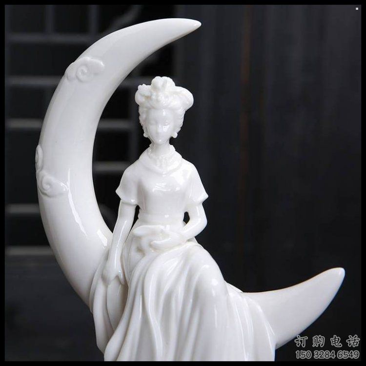 月亮雕塑制造，校園雕塑，戶外月亮仙子雕塑展品