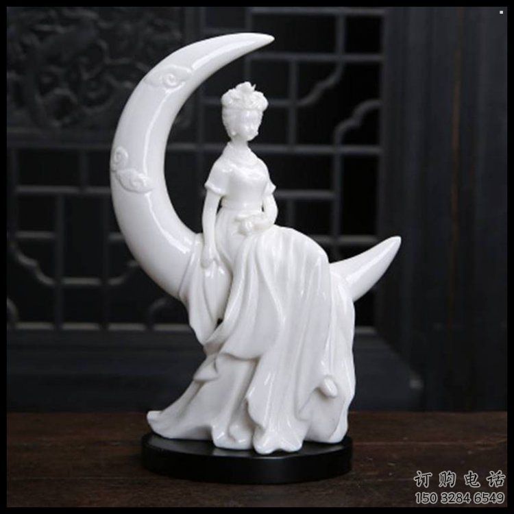 月亮雕塑優(yōu)價(jià)，鋼管組合，月亮仙子雕塑異型特供