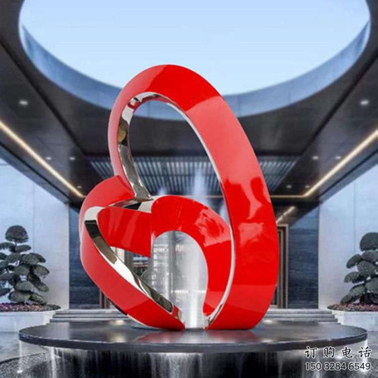 雙環(huán)雕塑工廠優(yōu)選，城市裝飾，不銹鋼雙環(huán)雕塑供給