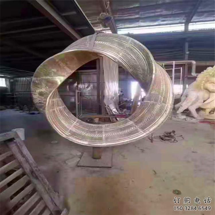 雙環(huán)雕塑供需，標(biāo)識(shí)雕塑，不銹鋼雙環(huán)雕塑制造商