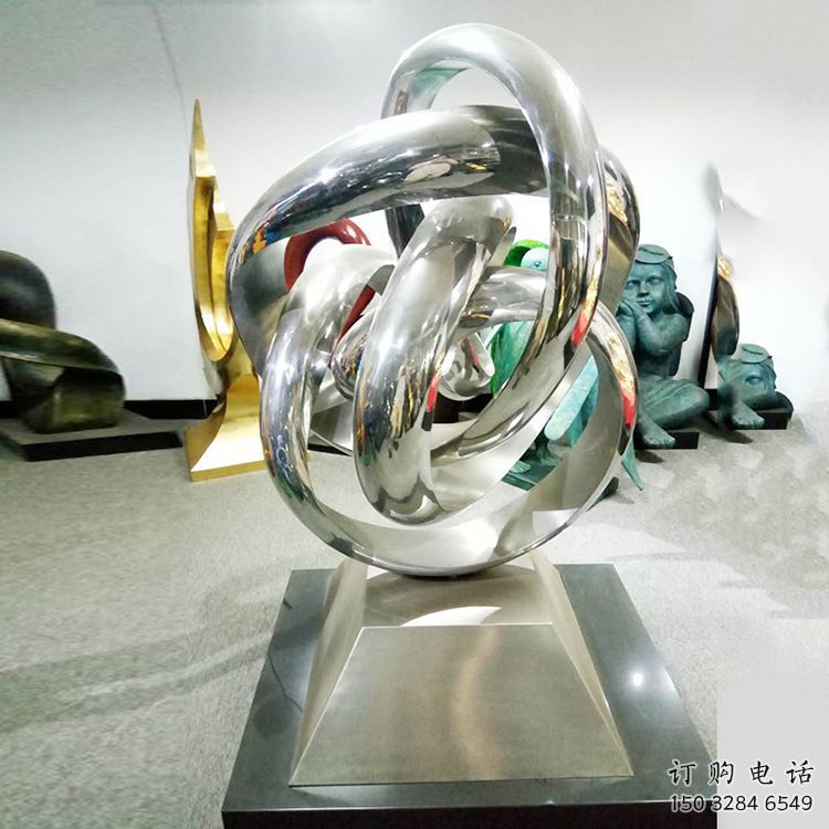 雙環(huán)雕塑選定，美陳雕塑，現(xiàn)代不銹鋼雙環(huán)雕塑優(yōu)選