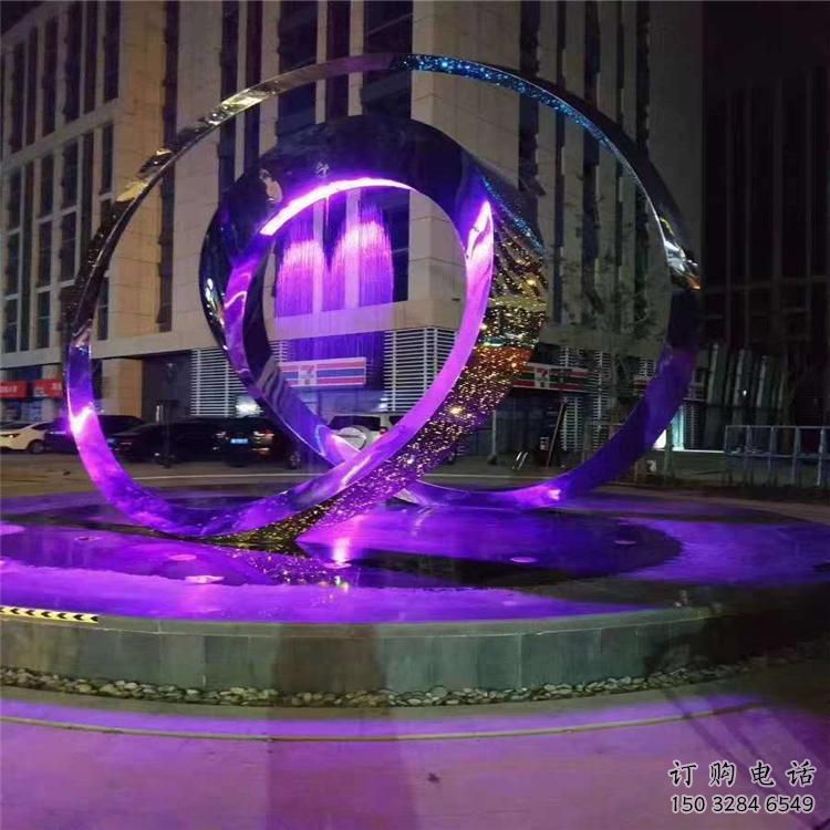 圓環(huán)雕塑標(biāo)準(zhǔn)，彩鋼制作，燈光圓環(huán)雕塑優(yōu)價(jià)