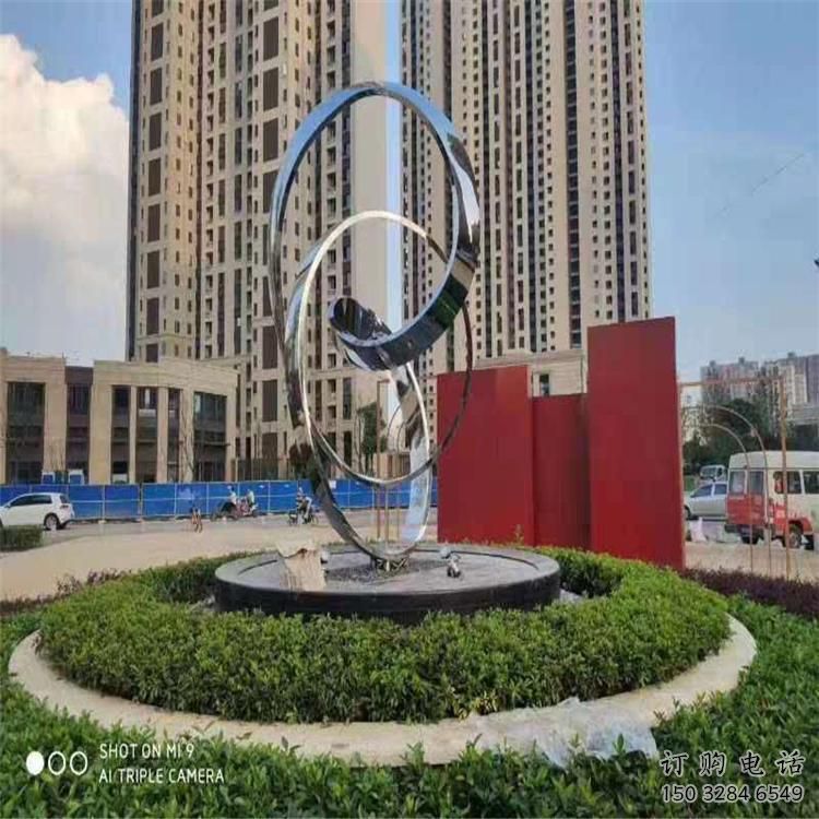 圓環(huán)雕塑觀賞型，城市裝飾，燈光圓環(huán)雕塑標準