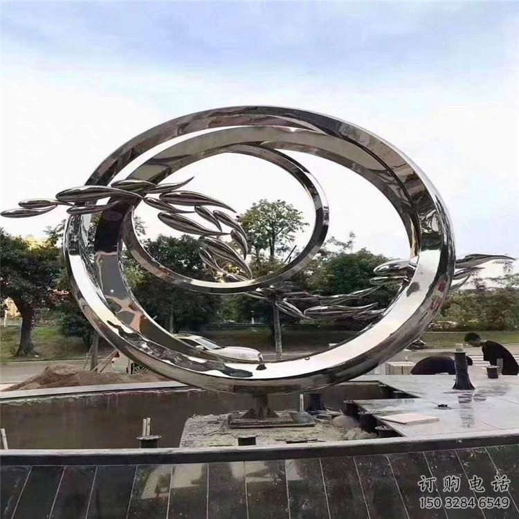 圓環(huán)雕塑常用，公園小品，房地產(chǎn)不銹鋼圓環(huán)雕塑生產(chǎn)商