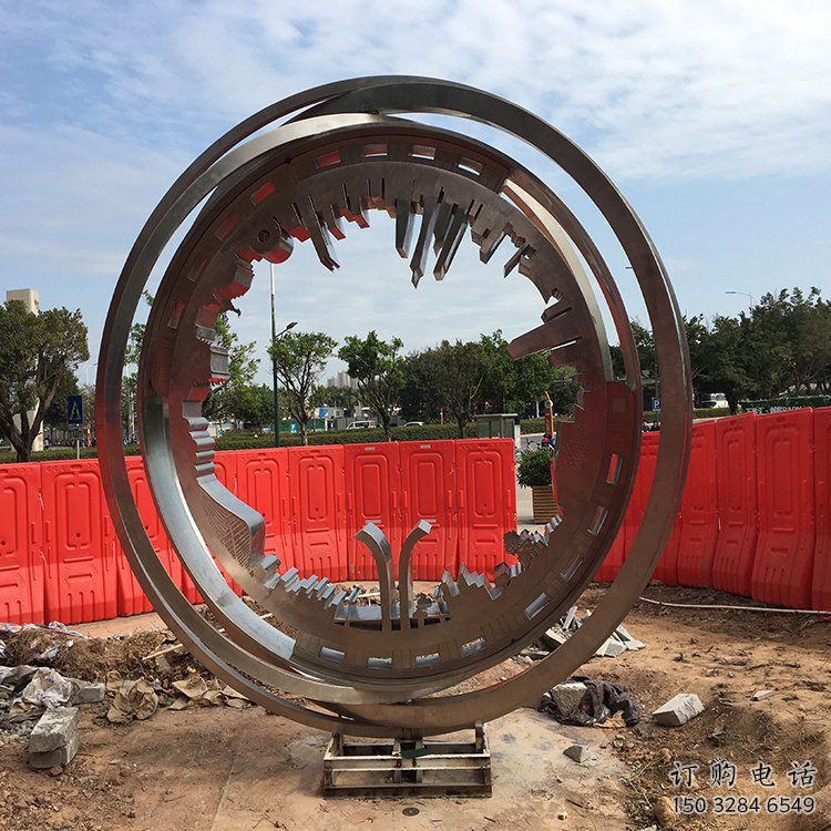 圓環(huán)雕塑供求，水景雕塑，不銹鋼圓環(huán)雕塑制造商