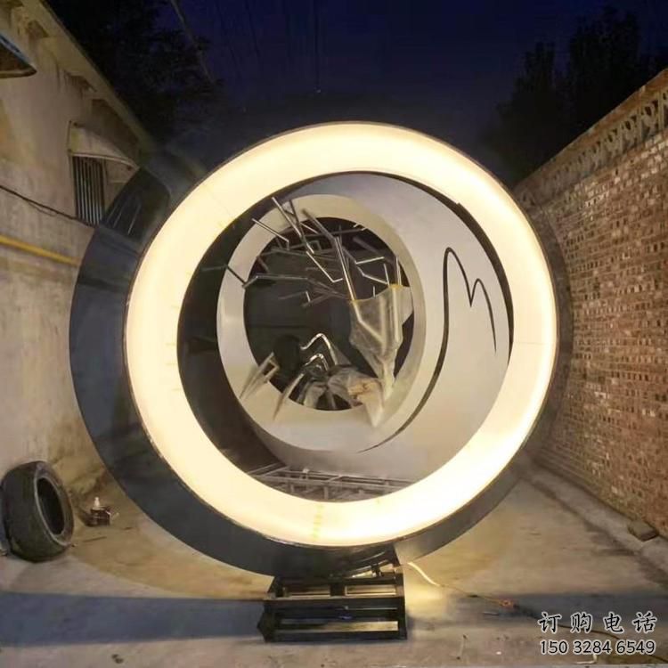 圓環(huán)雕塑選用，美陳雕塑，不銹鋼圓環(huán)雕塑專供