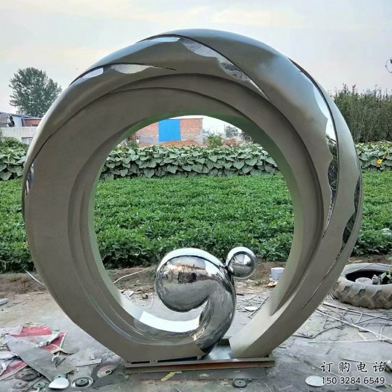 圓環(huán)雕塑優(yōu)選，室外雕塑，不銹鋼圓環(huán)雕塑優(yōu)選